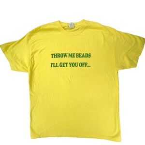 Loyola Law School Mardi Gras 2008 T Shirt Funny Graphic‎ Tee Throw Me Beads XL